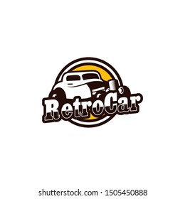 Retro Car Logo Design Vector