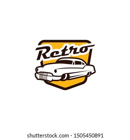 Retro Car Logo Design Vector