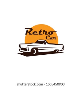 Retro Car Logo Design Vector