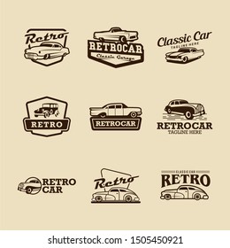 Retro Car Logo Design Vector