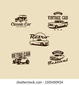 Retro Car Logo Design Vector