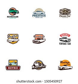 Retro Car Logo Design Vector
