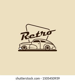 Retro Car Logo Design Vector