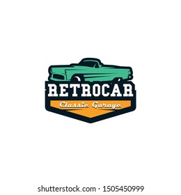 Retro Car Logo Design Vector