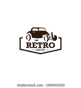 Retro Car Logo Design Vector