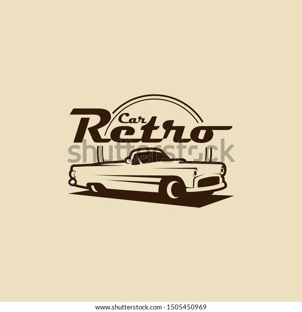 Retro Car Logo Design\
Vector