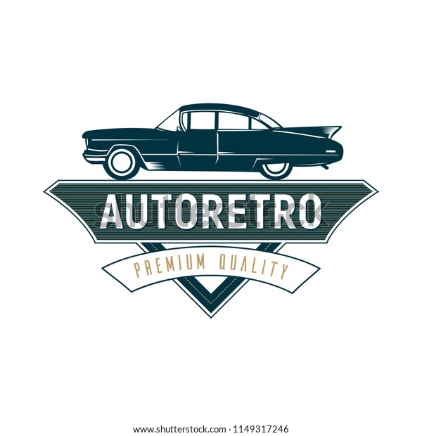 Retro Car\
Logo Template Design, vintage logo\
style.