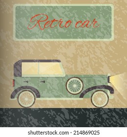 Retro car on the road