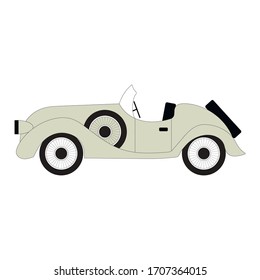Retro car on a white background, vector illustration