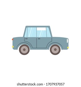 Retro-Auto auf weißem Hintergrund. Vektorillustration flache Cartoon-Illustration.
