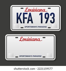 Retro car plate for banner design. Isolated vector illustration. Business, icon set