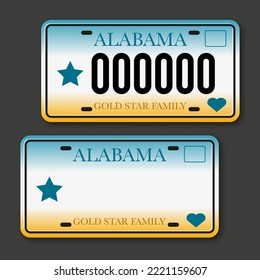 Retro car plate for banner design. Arizona state. Isolated vector illustration. Business, icon set