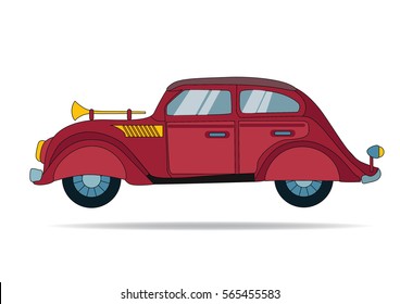retro car red