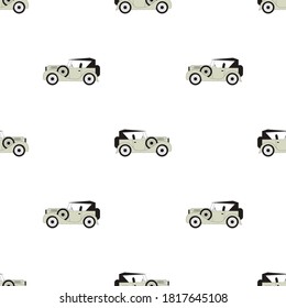 retro car seamless pattern, vector illustration