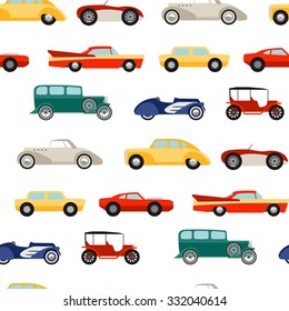 Retro car seamless texture