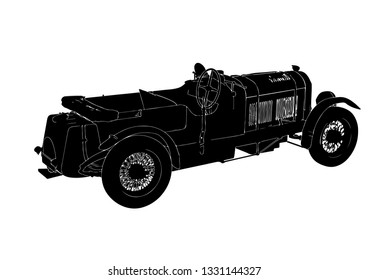 retro car silhouette vector