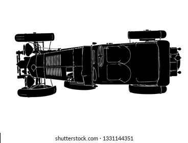 retro car silhouette vector