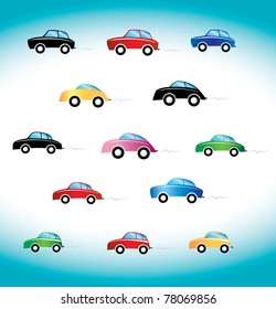 retro car toy illustration