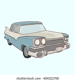 Retro car vector