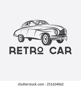 retro car vector design template