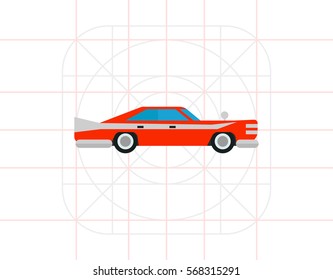 Retro Car Vector Icon