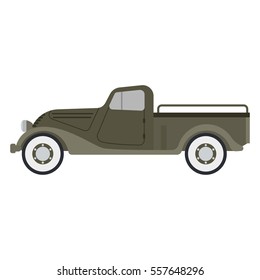 Retro car vector illustration.