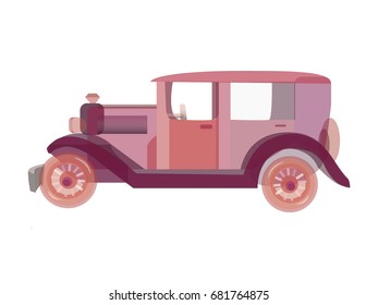 Retro car vector illustration