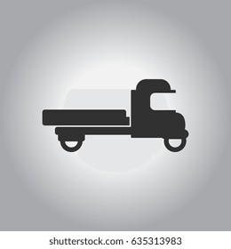 Retro Car Vector illustration in flat style old pickup truck