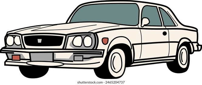 gráfico de Ilustración vectorial de coche retro