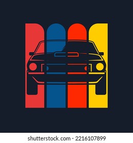 retro car vector illustration template
