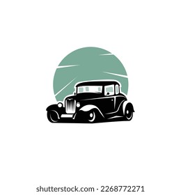 Diseño del logotipo del vector del vehículo retro
