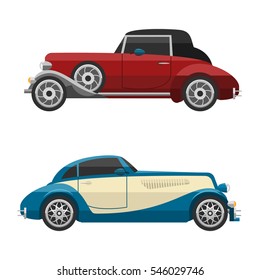 Retro car vector vehicle.