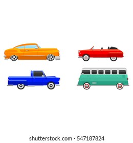Retro car vector vehicle.