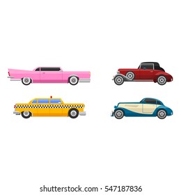 Retro car vector vehicle.