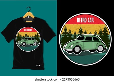 Retro Car Vintage T Shirt Design