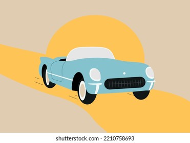 Voiture rétro. Vintage. Illustration vectorielle