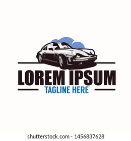 retro car wax vector logo template