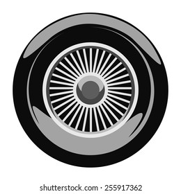 Retro car wheel.