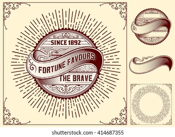 Retro card with burst