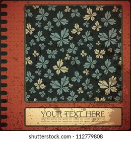 Retro card with butterfly
