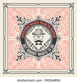 Tarjeta retro con fondo floral