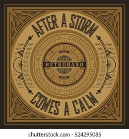 Retro card. Organized by layers