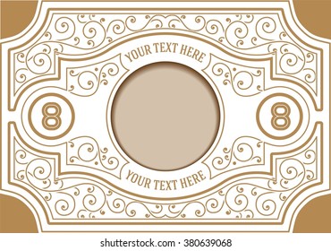 Retro Card Template. Vector