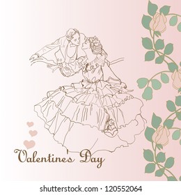 Retro Card Valentine's Day