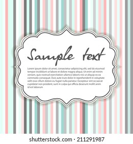 Retro card. Vector background. Card or invitation. Vintage decorative elements. Hand drawn background. Islam, Arabic, Indian, ottoman motifs.