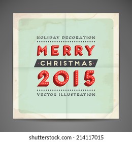 Retro card. Vector background. Card or invitation. Vintage decorative elements. 