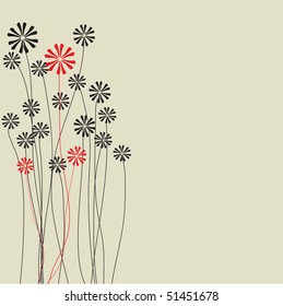 Tarjeta retro. Ilustración vectorial.