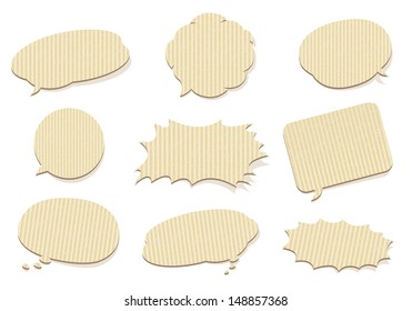retro cardboard bubbles speech Vector
