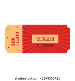 Retro carnival ticket template  Classic vintage retro ticket for circus and other events.