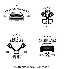 Retro cars emblem